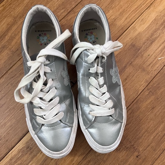 Golf Wang Tyler the Creator Converse Silver Sneakers - Picture 2 of 4